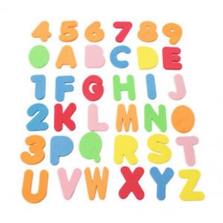 4X (36 darab / Alfanumerikus betűk készlet Fürdő puzzle Eva-játékok Babajátékok C M8X7