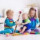 Nagy esőcsepp Rattle játék 15,75 hüvelyk - hosszú színű zajszaló Rainbow grai J2S1