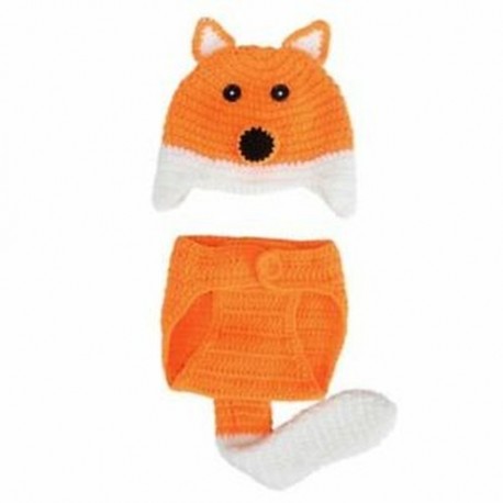 2X (Baby Photo Kellékek Baby Girls Fiúk Knit Baby ruhák jelmez kalap és nadrág A6T2