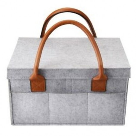 1X (Car Caddy Szervező, Baby Pelenka Caddy, Pelenka Szervező Szürke Kosár Stro W3I2