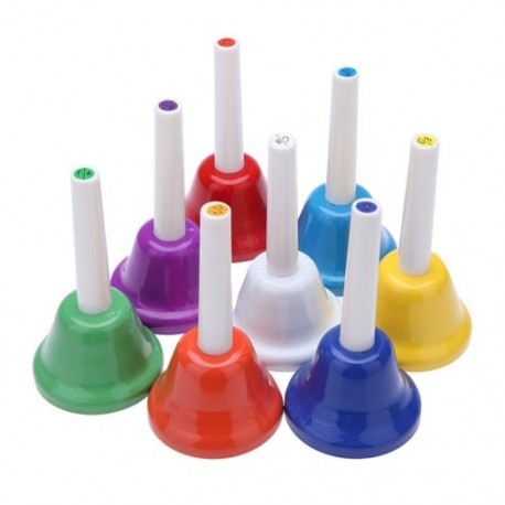 Csengő csengő, 8 jegyzetű, fém, színes, gyerek, gyermekek, zenei játék, Percussio U5Q7