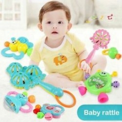 5X (7 baba teether csörgő baba csörgő újszülött 0-1-es oktatási T8J4