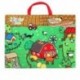 Jollybaby Baby 3D Scene Farm baba ruhával készült könyv Drama Pad Baby Rattle fülével L5J2