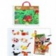 Jollybaby Baby 3D Scene Farm baba ruhával készült könyv Drama Pad Baby Rattle fülével L5J2