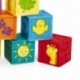 6X (ELP ajándék táska, kézitáska, puha gyermek gumi tömb, baba puha épület A4J8