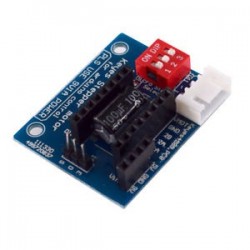 1X (1 db kék fém   PCB 3D nyomtató A4988 / DRV8825 léptetőmotoros hajtás együtt A1T1