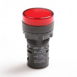 AC 220 V-os piros LED-es jelzőlámpa, egyvilágító lámpa 22mm BT E7J3
