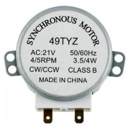 Mikrohullámú sütő lemezjátszó szinkron motor 3W 5 / 6RPM AC 21V 50 / 60Hz A8M3 P0W0