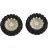 2X (2 db RC-játékautó robot jármű jármű gumi fedél kerék DIY 43mm Dia felnik G1Z7)