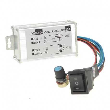 1X (DC 9V 12V 24V 48V 60V 20A váltható motor fordulatszám-szabályozó szabályozó Dr J8E5