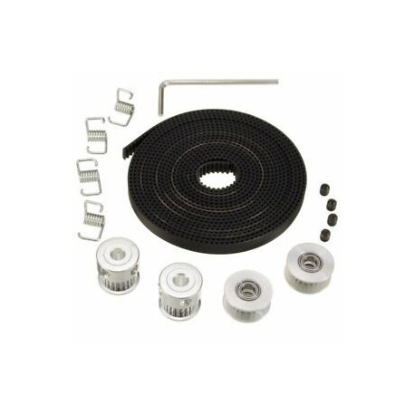 2X (2X GT2 csiga 20 fogak 5mm   8ft 2,5 m 2GT GT2 fogasszíj és 2X alapjárat H1N3