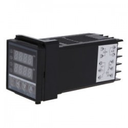 Digitális PID 0–400? Hőmérséklet-vezérlésű kettős LED-es REX-C100 K hőelem X5Q0