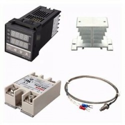 Digitális 220 V PID REX-C100 hőmérsékletszabályozó   max.40A SSR   K Thermoco N7X8