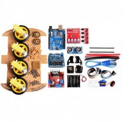 Kerülje el a motoros intelligens robot autó alvázának Diy Kit 4Wd ultrahanggal történő nyomon követését az Ard B7T2