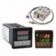 2X (Digitális 220 V PID REX-C100 hőmérsékletszabályozó   max.40A SSR   K Therm W4L2