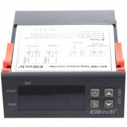 3X (Elitech digitális hőmérsékleti termosztát 2 relé kimeneti vezérlése L6F5)