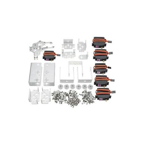 5X (alumínium 6Dof karos mechanikus robotkaros bilincs karomszeres készlet W / Servos W6F7