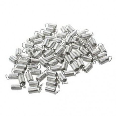 75 Bőrkábel vége záró sapkákkal nyaklánc szorítóval ellátott ékszer alkatrészek N5J8