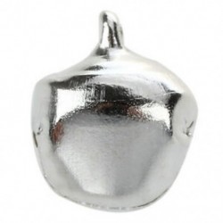 20 db karácsonyi Jingle Bells, 10 mm-es ezüst tónusú Z6I7