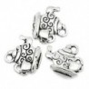 10 x ötvözött TEA POT &amp  TEA CUP 3D Charms Medálok B4X7