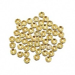 1X (50 darab aranygyöngy arany gyöngy 6mm strasszokkal O2Z7)