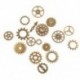 1X (17db Charm Steampunk Gear kerékpár medál, nyaklánc Charm megállapításokkal Q3A1)