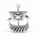 1X (10 db ősi ezüst hangú Viking kalózhajó medálok 27 x 22 mm B3O1)