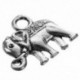 1X (Charm Medálok Elefántfej Mérete: 14x12mm Mennyiség: 50 ďĽˆRégi ezüst ďĽ B5Y9)