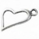 100 x Charm Medálok Szív Szerelem Tone 17 * 10mmďĽˆÓkori ezüst ďĽ Y5L4