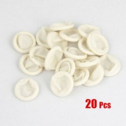 20 db eldobható antisztatikus gumi latex ujjágyak Fehér BT M8E7 S5M2