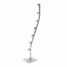 Wall Mount hullámos vízesés fogasállvány 7 gyöngy ruhadarab kijelző kampók D8I7