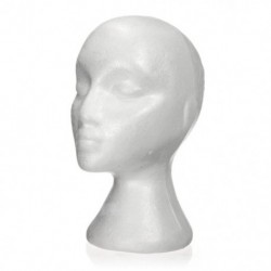 27,5 x 52 cm méretű próbabábu / manöken fej női hab (polisztirol) kiállítója az A3A1-hez