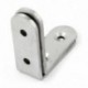 2X (50 mm x 50 mm L Alakú 4 lyukú sarokkonzol, ezüstszínű zárójelekkel 4 PCS C F0L3