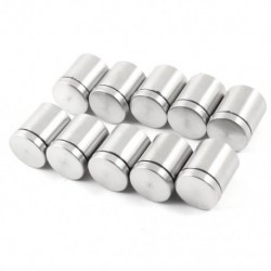 10 db 25 mm x 30 mm-es rozsdamentes acél keret nélküli kiemelkedő bilincs az S7A8 Y1B7 üveghez