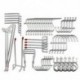 Pegboard horgok választéka - 102 db Peg Hook Szervezet T9M1
