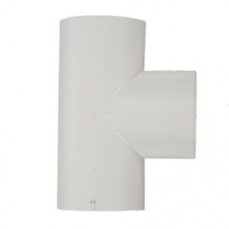 40mm x 40mm Fehér PVC-U 3Way Plain Equal Tee Csatlakozó cső adapter Q4B9