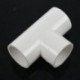40mm x 40mm Fehér PVC-U 3Way Plain Equal Tee Csatlakozó cső adapter Q4B9