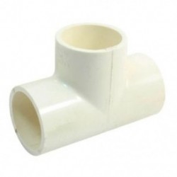 40mm x 40mm Fehér PVC-U 3Way Plain Equal Tee Csatlakozó cső adapter W1P8