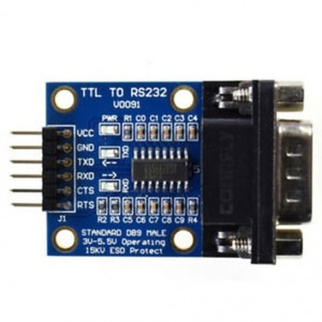 RS232 SP3232 TTL - férfi soros port TTL - RS232 szintű J U2M5 konverziós modul