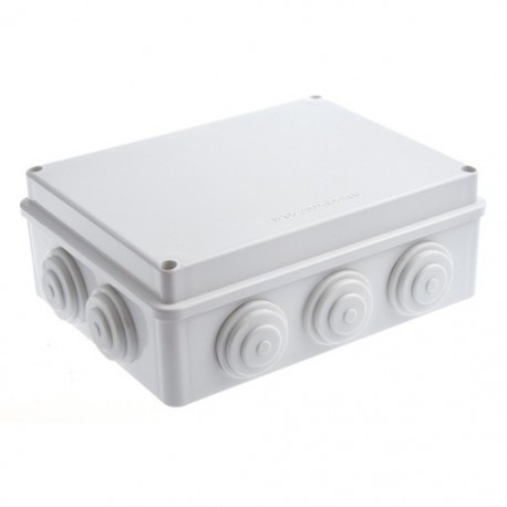 1X (Fehér ABS IP65 vízálló zárható csatlakozódoboz 200mmx155mmx80mm I6Y6)