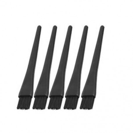 2X (5 db 1,5 x 0,5 cm-es fekete műanyag kerek fogantyú antisztatikus ESD kefe C4T1)