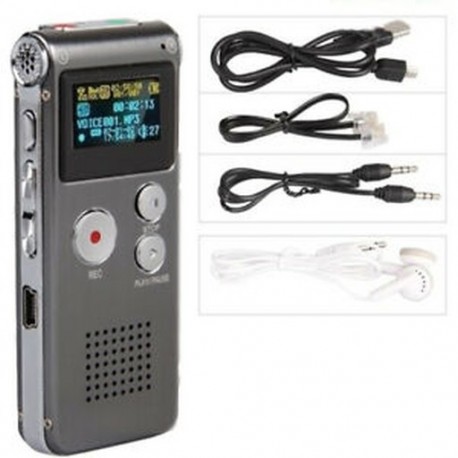 1X (LCD 4 GB-os digitális hangfelvevő, diktafon, 650Hr, MP3, újratölthető kém, Y3Z3)