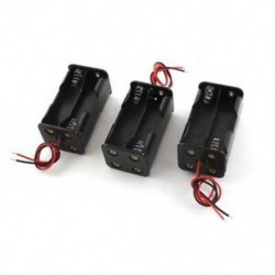 3 darab fekete 4 x 1,5 V-os AA elem Elemtartó-tartó tok D9J2 vezeték