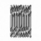 1X (10 db / 3 mm-es készlet HSS dupla végű spirális torziós fúrószerszám fúrók F7V5)