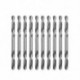 2X (10 db / 3 mm-es készlet HSS dupla végű spirális torziós fúrószerszám fúrók V9K3)