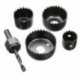 1X (5 db lyukfűrész készlet fúrószerszám vágókerek kerek kör alakú 30mm 38mm 44mm R2H6