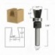 1/4 hüvelyk x 1/2 hüvelykes szárú keményfém dovetail illesztő útválasztó bit 10 fok Woodw H3L1