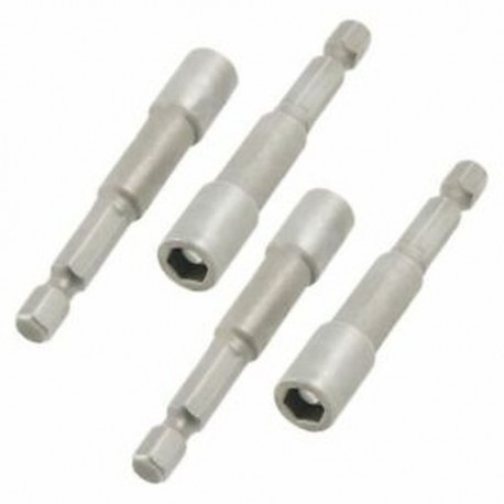 Fém 0,25 &quot -es szár, 6,5 mm-es hatszögletű mágneses anyacsavarozó szett 4 db L2B2