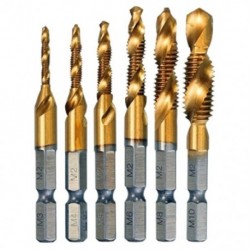 2X (6 db HSS Titanium M3 - M10 kombinált Hex Deburr süllyesztett csapos fúró V9B9