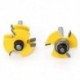 Router bitkészlet, 3 db 1/4 hüvelykes szárnyal és horonyval Router bit és fordított Y7D7